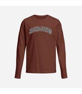 Camiseta JAck & Jones JJecaleb Varsity Tee LS O-Neck SN Junior Burnt Henna