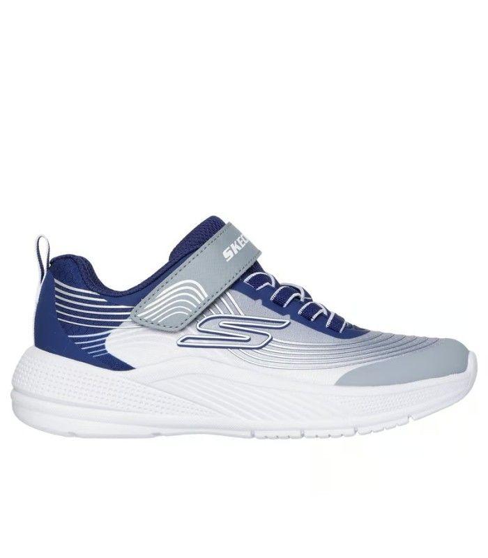 Zapatilla Skechers Microspec Advance NavyLT Grey Niño