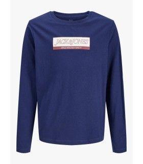 Camiseta Jack & Jones Jorinwood Block Branding Tee LS CN Junior