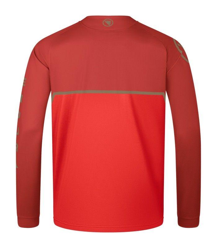 Camiseta Endura Core Printed L/S TEE Flame Red Hombre