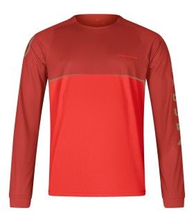 Camiseta Endura Core Printed L/S TEE Flame Red Hombre
