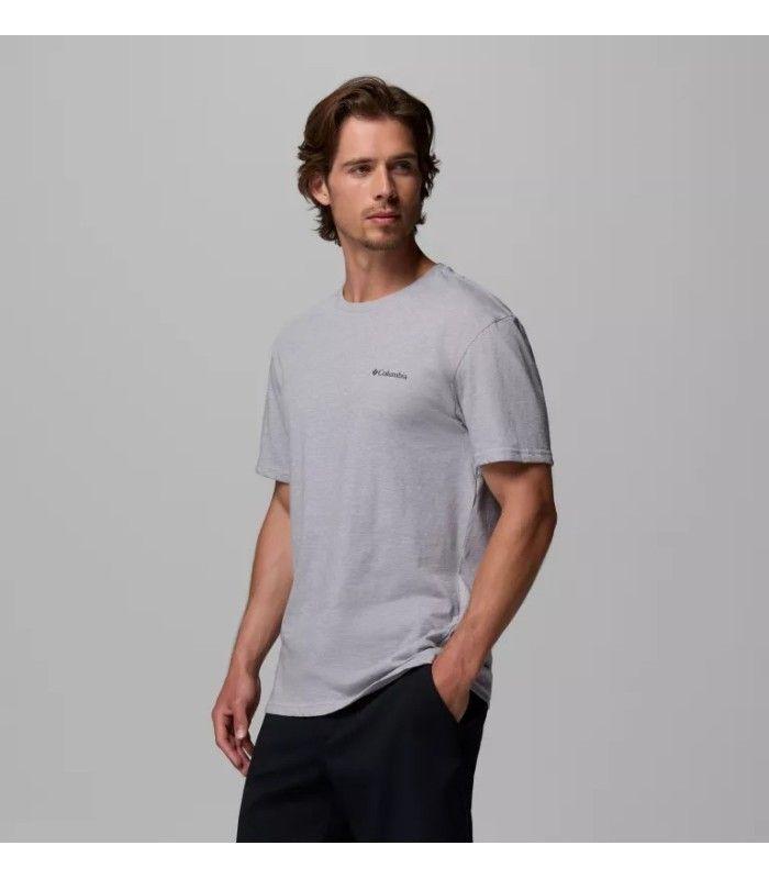 Camiseta Columbia Basic Logo Hombre Gris