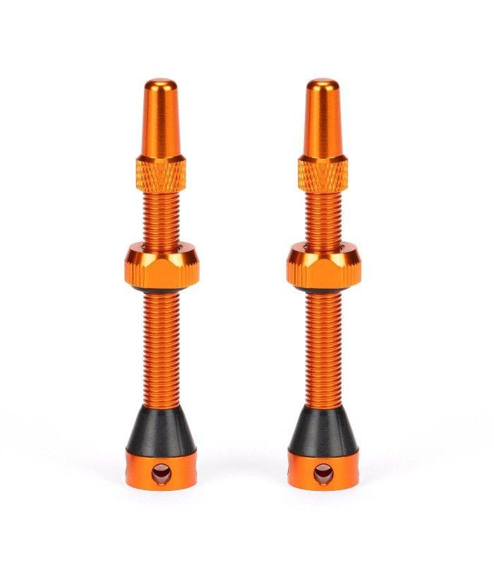 Juego De Valvulas Ridemax Tubeless 50MM Naranja