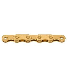 Cadena KMC X Flat Tin Gold Waxed 12V 126 Eslabones