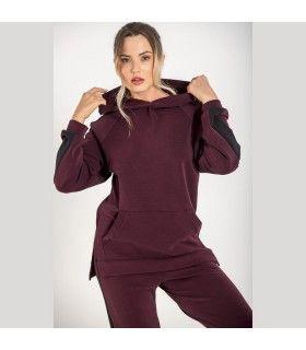 Sudadera Ditchil Hoodie solstice Rojo Cabernet Mujer