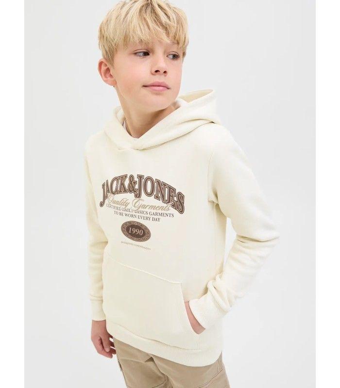 Sudadera Jack & Jones JJariBranding Sweat Hood Junior Antique White