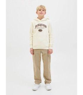 Sudadera Jack & Jones JJariBranding Sweat Hood Junior Antique White