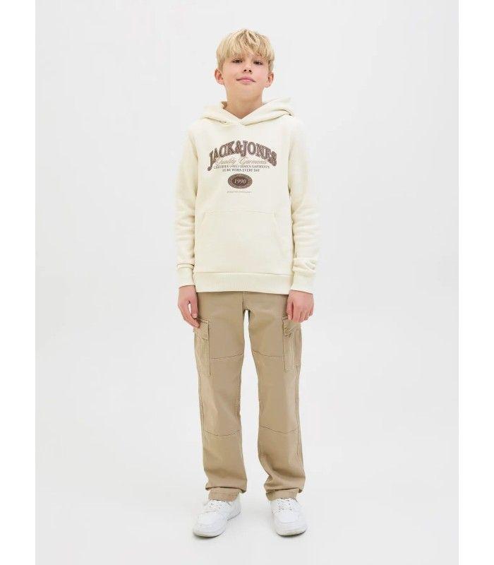 Sudadera Jack & Jones JJariBranding Sweat Hood Junior Antique White