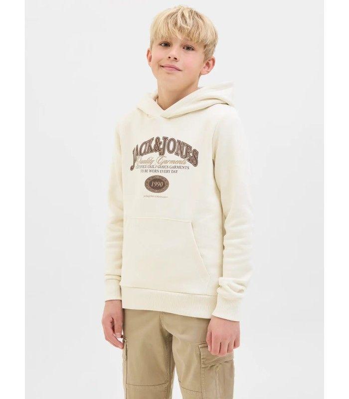 Sudadera Jack & Jones JJariBranding Sweat Hood Junior Antique White