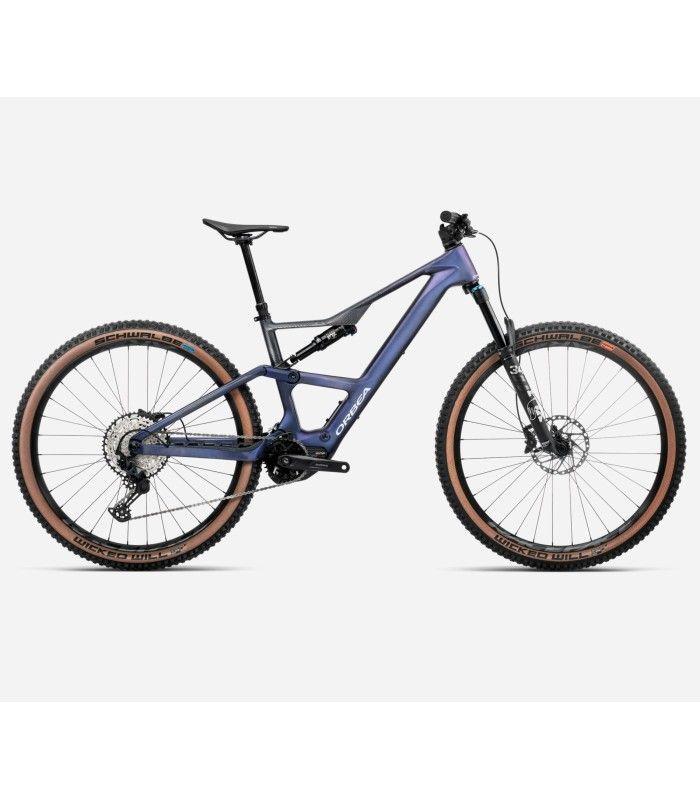 Orbea Rise SL M20 630w 2025  Tanzanite Carbon View - Carbon Raw
