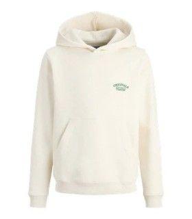 Sudadera Jack & Jones Jorgreene Branding Sweat Hood Mini Antique White