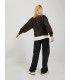 Pantalon Jack & Jones Jxally Reg Wide HW SWT Noos Black Mujer