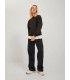 Pantalon Jack & Jones Jxally Reg Wide HW SWT Noos Black Mujer