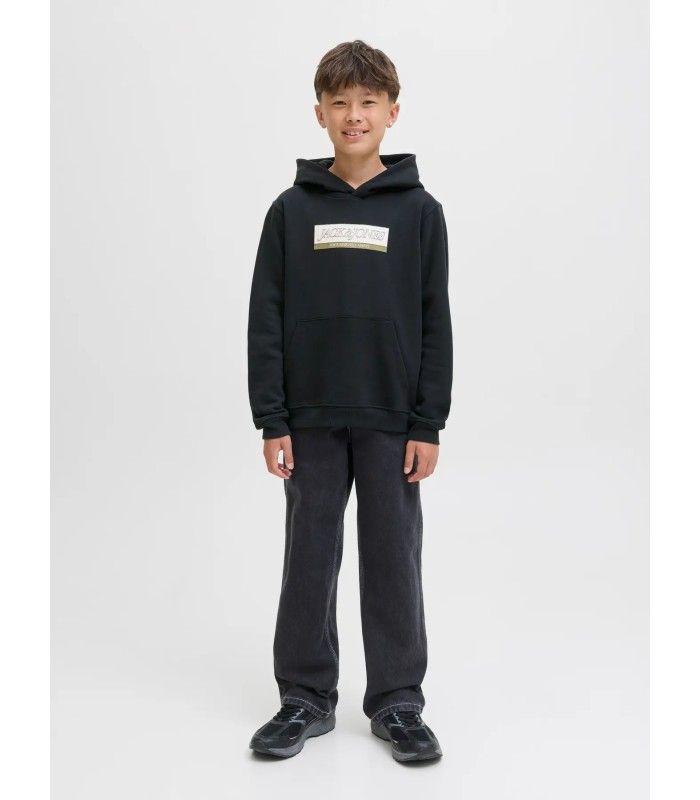 Sudadera Jack & Jones Jorinwood Block Branding Sweat Noos Junior Black