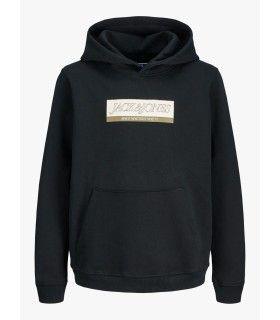 Sudadera Jack & Jones Jorinwood Block Branding Sweat Noos Junior Black