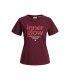 Camiseta Jack & Jones Jxmimi SS Print Tee Mujer Cabernet