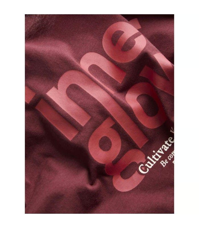 Camiseta Jack & Jones Jxmimi SS Print Tee Mujer Cabernet