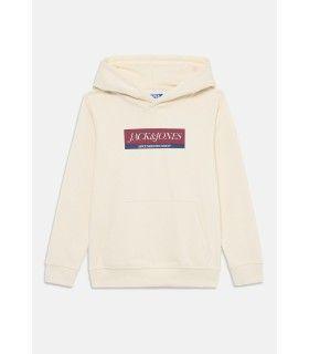 Sudadera Jack & Jones Jorinwood Block Blanding Sweat Hoo Mini Antique White