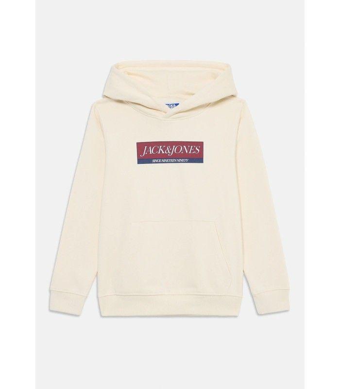 Sudadera Jack & Jones Jorinwood Block Blanding Sweat Hoo Mini Antique White