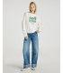 Sudadera Jack & Jones JXMimi RLX LS Print Crew SWT Vainilla Ice Mujer