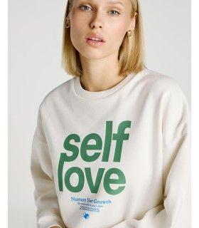 Sudadera Jack & Jones JXMimi RLX LS Print Crew SWT Vainilla Ice Mujer
