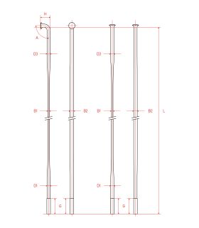 Radio DT SWISS Plano Aero 2.0/0.7/3.1 x 273 TH S (tiro recto)
