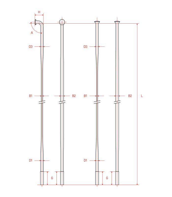 Radio DT SWISS Plano Aero 2.0/0.7/3.1 x 273 TH S (tiro recto)