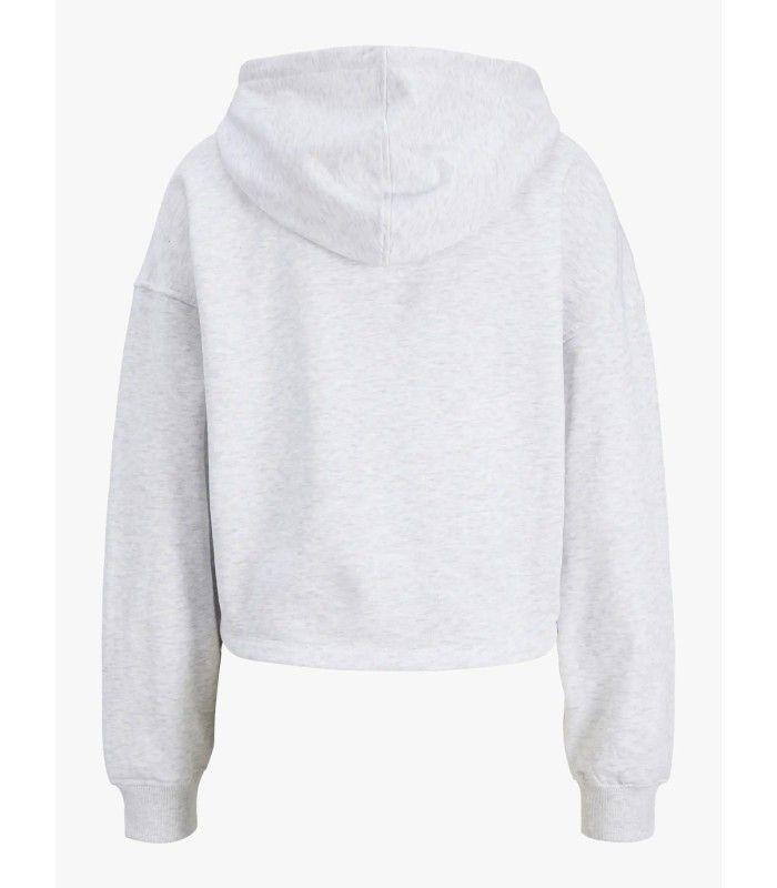 Sudadera Jack & Jones JXMerle RLX Short Hood SWT White Melange Mujer