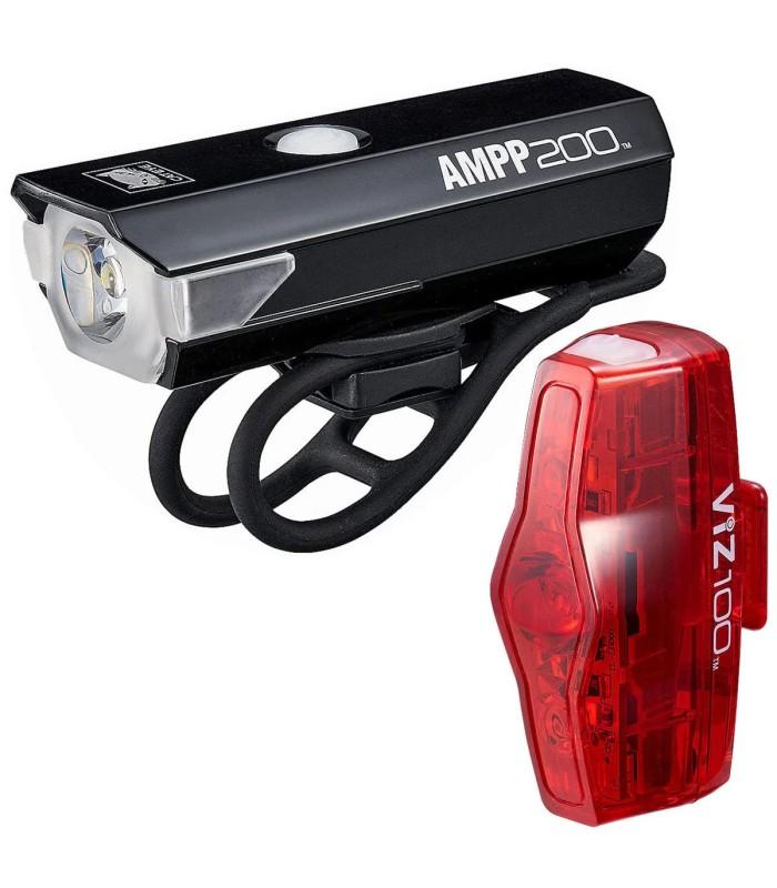Kit Linterna Luz Trasera Cateye AMPP200 Viz100