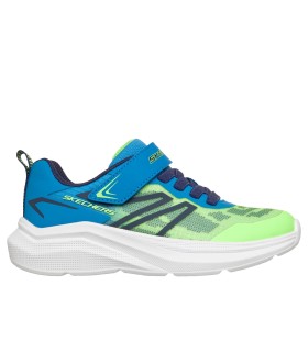 Zapatilla Skechers Microspec Velocity Lime/Blue Junior