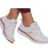 Zapatilla Skechers Graceful Get Connected White Rose Gold Mujer