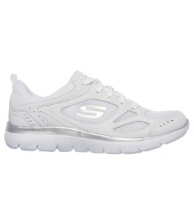 Zapatilla Skechers Summits Suited White Silver Mujer