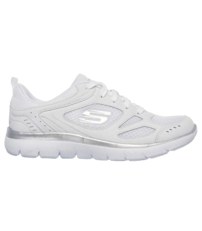 Zapatilla Skechers Summits Suited White Silver Mujer