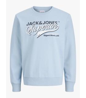 Sudadera Jack & Jones Jjelogo Sweat Crew Neck 2Col Mini Celestial Blue