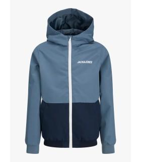 Chaqueta Jack & Jones Jerush Blocking Hood Bombre Noos Mini Blue Mirage