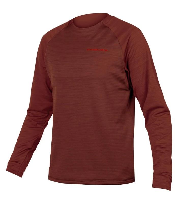 Camiseta Endura Singletrack Fleece Hombre Teja