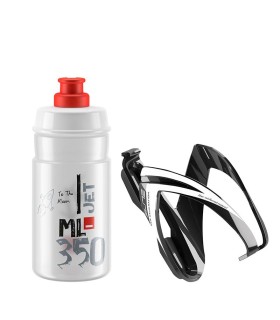 Bidon + Portabidon Elite Ceo Negro Jet Transparente