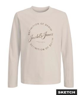 Camiseta Jack & Jones JJgrayson Tee LS Crew Neck Junior Moonbeam