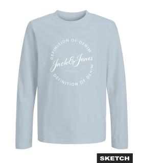 Camiseta Jack & Jones JJgrayson Tee LS Crew Neck Mini Celestial Blue