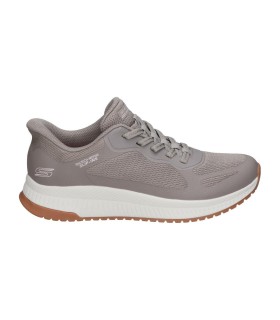 Zapatilla Skechers Bobs Squad 4 Staple Look Taupe Mujer