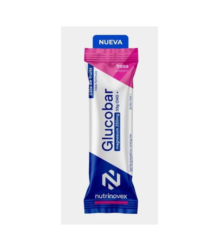 Nutrinovex Glucobar Fresa 250MG De Magnesio Vegan Y Libre De Gluten