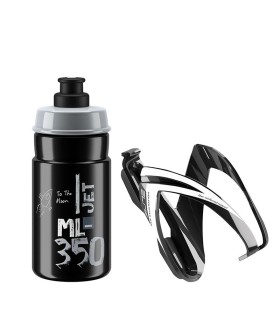 Portabidon + Bidon Elite Ceo Negro Brillo