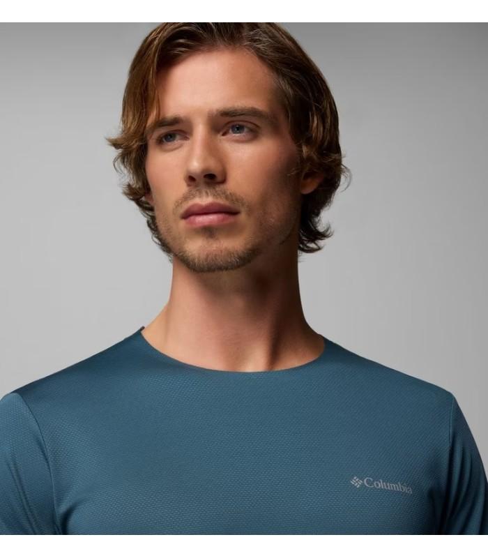 Camiseta Columbia Three Pitch Ss Crew Everblue Shark Hombre