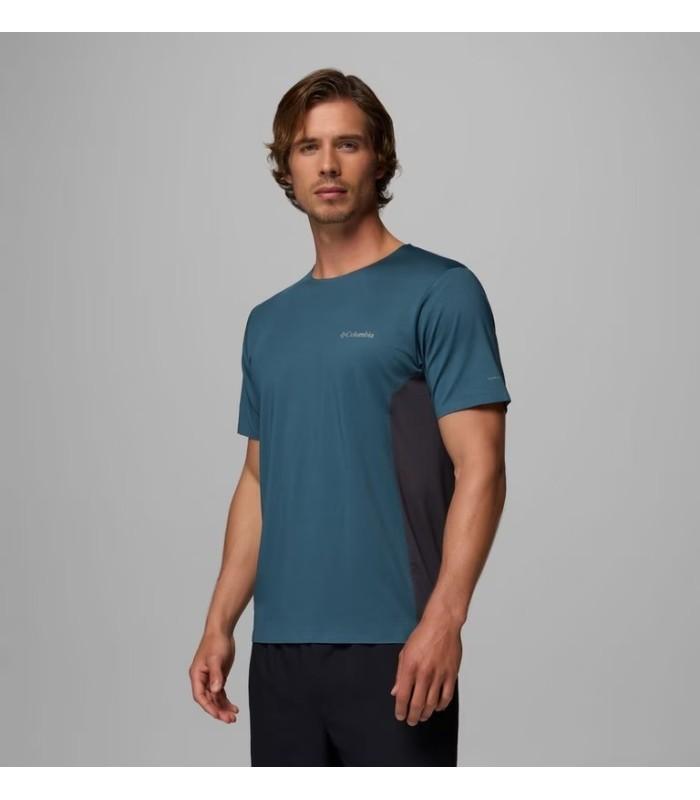 Camiseta Columbia Three Pitch Ss Crew Everblue Shark Hombre