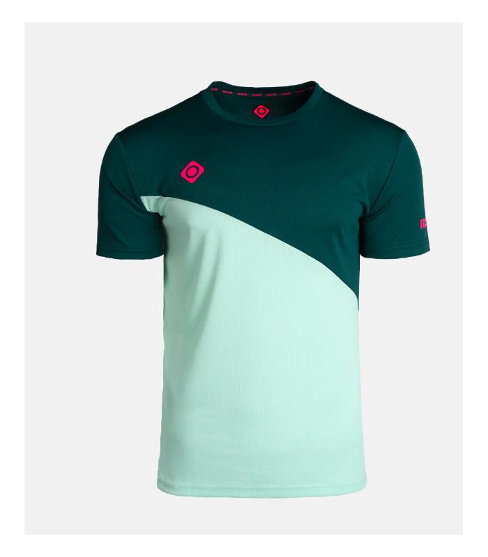 Camiseta Izas Abi V2 Hombre Fair Aqua Dark Atlantic Diva Pink