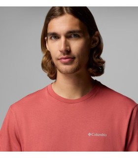 Camiseta Columbia CSC Basic Tee Washed Red Hombre