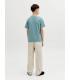 Camiseta Jack & Jones Jcofusion Dots Print Tee SS CN SN Junior Aqua Gray