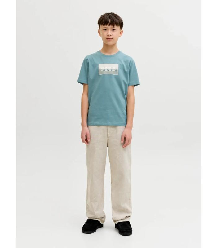 Camiseta Jack & Jones Jcofusion Dots Print Tee SS CN SN Junior Aqua Gray