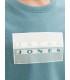 Camiseta Jack & Jones Jcofusion Dots Print Tee SS CN SN Junior Aqua Gray