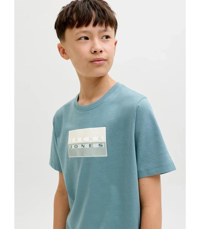 Camiseta Jack & Jones Jcofusion Dots Print Tee SS CN SN Junior Aqua Gray